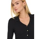Поло ONLMILA LS RIB POLO PULLOVER CS KNT ONLY 15368861-Black L Чорний (5715829620517) - изображение 2