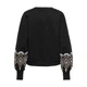 Світшот ONLBROOKE L/S O-NECK FLOWER SWT NOOS ONLY 15216364-Black L Чорний (5715732997898) - изображение 7