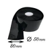 Термоусадка 80 мм, black, изоляция для сборки аккумуляторов, 1 м - изображение 1