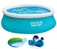 Сімейний надувний басейн Intex Easy Set 28101 на 886 л, 183 x 51 см, круглий, тришаровий матеріал ПВХ, ідеальний для дітей, блакитний - зображення 7