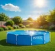 Каркасный круглый бассейн Intex 28200, 305х76 см, объем воды 4485 литров, из качественного ПВХ, для взрослых и детей, со сливным клапаном для удобства, голубой - изображение 3