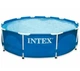 Каркасный круглый бассейн Intex 28200, 305х76 см, объем воды 4485 литров, из качественного ПВХ, для взрослых и детей, со сливным клапаном для удобства, голубой - изображение 4