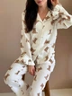 Женская муслиновая пижама рюши COSY рубашка+штаны S медведики Teddy M220/1P - изображение 6