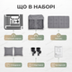 Гойдалка садова Bonro JD3060 245х170х252см 4 місця до 265кг з москітною сіткою для саду дачі тераси сіра - зображення 9