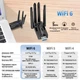 Адаптер Wi-Fi 2в1 2.4ГГц + 5ГГц USB 3.0 ресивер двухдиапазонный беспроводной для компьютера сетевой вай-фай модуль 5G для пк и ноутбука с 4 антеннами 1800 Мбит/с черный - изображение 2