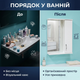 Зеркало с шкафчиком Алекса 72х18х50см для ванной шкаф правый для косметики с полкой из лдсп влагостойкий белый - изображение 5