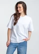 Женская футболка из хлопка oversize Giulia T-SHIRT BASIC 4824/010 XL White, свободная, повседневная оверсайз - изображение 2