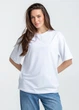 Женская футболка из хлопка oversize Giulia T-SHIRT BASIC 4824/010 XL White, свободная, повседневная оверсайз - изображение 3