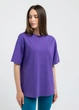 Жіноча футболка з бавовни oversize Giulia T-SHIRT BASIC 4825/010 S Violet, вільна, повсякденна оверсайз - зображення 2