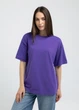 Жіноча футболка з бавовни oversize Giulia T-SHIRT BASIC 4825/010 S Violet, вільна, повсякденна оверсайз - зображення 3