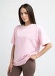 Женская футболка из хлопка oversize Giulia T-SHIRT BASIC 4825/010 S Pink-pale, свободная, повседневная оверсайз - изображение 2