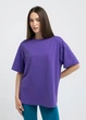 Жіноча футболка з бавовни oversize Giulia T-SHIRT BASIC 4825/010 S Violet, вільна, повсякденна оверсайз - зображення 4