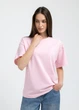 Женская футболка из хлопка oversize Giulia T-SHIRT BASIC 4825/010 S Pink-pale, свободная, повседневная оверсайз - изображение 3