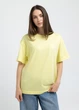 Женская футболка из хлопка oversize Giulia T-SHIRT BASIC 4825/010 L Yellow-lemon, свободная, повседневная оверсайз - изображение 3