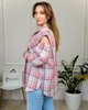 Жіноча сорочка в клітинку зі зйомними рукавами Рожева Maybel L-XL 605 (4172_2) - зображення 4