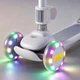 Самокат детский 2в1 KYS-2024 с сидением складной LED колеса музыка Bluetooth ABEC-7 регулируемая высота руля до 60 кг 1.5+ лет белый - изображение 4