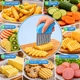 Нож для картошки фри и волнистой нарезки овощей и фруктов, 10x10 см (Фигурный нож для овощей) - изображение 9