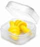 Беруши универсальные для плавания и от шума в пластиковом футляре Earplugs Yellow (желтый) - изображение 1