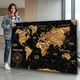 Сучасна картина карта світу з контурами материків та компасом - «Golden World Map» - 30х40 см - зображення 5