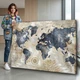 Картина на полотні з картою світу - «Platinum World Map» - 100х130 см - зображення 5