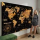Сучасна картина карта світу з контурами материків та компасом - «Golden World Map» - 30х40 см - зображення 6
