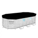 Каркасный бассейн для взрослых Bestway 56716 549х274х122 см овальный 13420 л большой семейный сборный бассейн для дома дачи двора с фильтром по лестнице и тентом серый - изображение 11