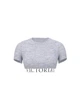Жіночий топ-бралет Victoria's secret Cotton Short-Sleeve Bralette Crop Top S Сірий - зображення 3
