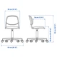 Дитяче офісне крісло, білий/рожевий IKEA ÖRFJÄLL 704.417.69 - зображення 2