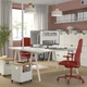 Офісний стілець з підлокітниками, червоний IKEA SMÖRKULL 605.034.37 - зображення 5