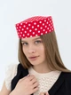 Шляпа таблетка коттоновая в горох D.Hats цвет красный - изображение 1