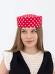 Шляпа таблетка коттоновая в горох D.Hats цвет красный - изображение 2