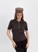 Шляпа таблетка коттоновая D.Hats цвет коричневый - изображение 6