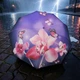 Женский зонт полуавтомат Popular 291 Purple с цветочным принтом 9 спиц - изображение 1
