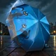 Женский зонт автомат Rainwalker Cats R4054 Dark blue на 9 спиц - изображение 3