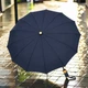 Жіноча парасоля автомат ALLANIO Gold 9012 Dark blue 12 спиць - зображення 1