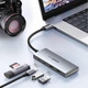 USB-хаб UGREEN CM480 USB-C to 2×USB 3.2+2×USB-C Adapter 10G Space Gray (30758) - зображення 4