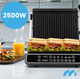 Електрогриль притискний MalTec SM5000W-PRO 2200 Вт контактний гриль-прес чорний зі сріблястим - изображение 5