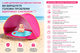 Детская палатка с бассейном WM-BABY POOL пляжная автоматическая UV-защита WM-BABY POOL M149542 розовый M149542 - изображение 1