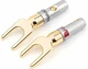 Штекеры акустические типа лопатка Spade Plug разборной Premium Black/Red lable, 2 шт (48954) - изображение 2