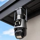 Камера видеонаблюдения Wi-Fi PTZ Dual Lens iCSee поворотная с двумя объективами и двойным экраном, система видеонаблюдения с ночным видением и датчиком движения, настенным и потолочным креплением для дома и офиса, 4K-360 - изображение 1
