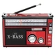 Радиоприёмник портативное радио golon rx-381 аккумуляторный ретро колонка usb sd mp3 fm. цвет: красный - изображение 1