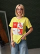 Женская футболка с принтом Fashion 54/56 желтый - изображение 4