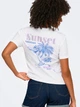 Футболка хлопковая женская ONLY 15346663 XL Bright White/Sunset (5715871557496) - изображение 2