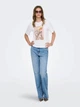 Футболка хлопковая женская ONLY 15372179 XL Bright White/Susan pulse (5715871565071) - изображение 3