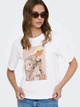 Футболка хлопковая женская ONLY 15372179 XL Bright White/Susan pulse (5715871565071) - изображение 4