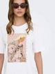 Футболка хлопковая женская ONLY 15372179 XL Bright White/Susan pulse (5715871565071) - изображение 5
