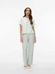 Футболка хлопковая женская Vero Moda 10343547 XL Snow White/Palm (5715871616209) - изображение 3