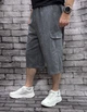Классические спортивные шорты Ao Long (Турция) из льняного хлопка, свободный крой, 5 карманов, на резинке, Графит, 4XL - изображение 2