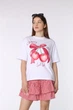 Футболка с короткими рукавами женская XS цвет белый YUKI ЦБ-00295101 - изображение 1