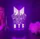 3D светильник ночник BTS с пультом N2 Настольная LED лампа БТС подарок Kpop - изображение 1